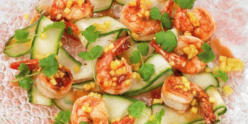 stekt scampi med tilbehør stekt scampi med tilbehør